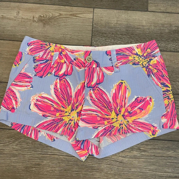 Lilly Pulitzer Walsh Short Party Purple Dahlia Size 0 - Picture 2 of 10